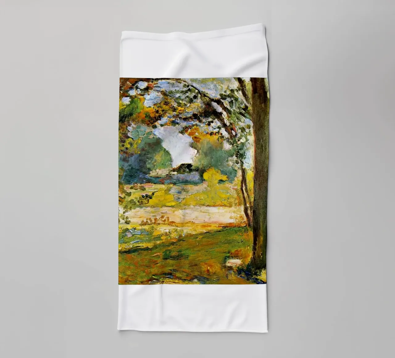 un luogo tranquillo e luminoso asciugamano da bagno da briyan shop