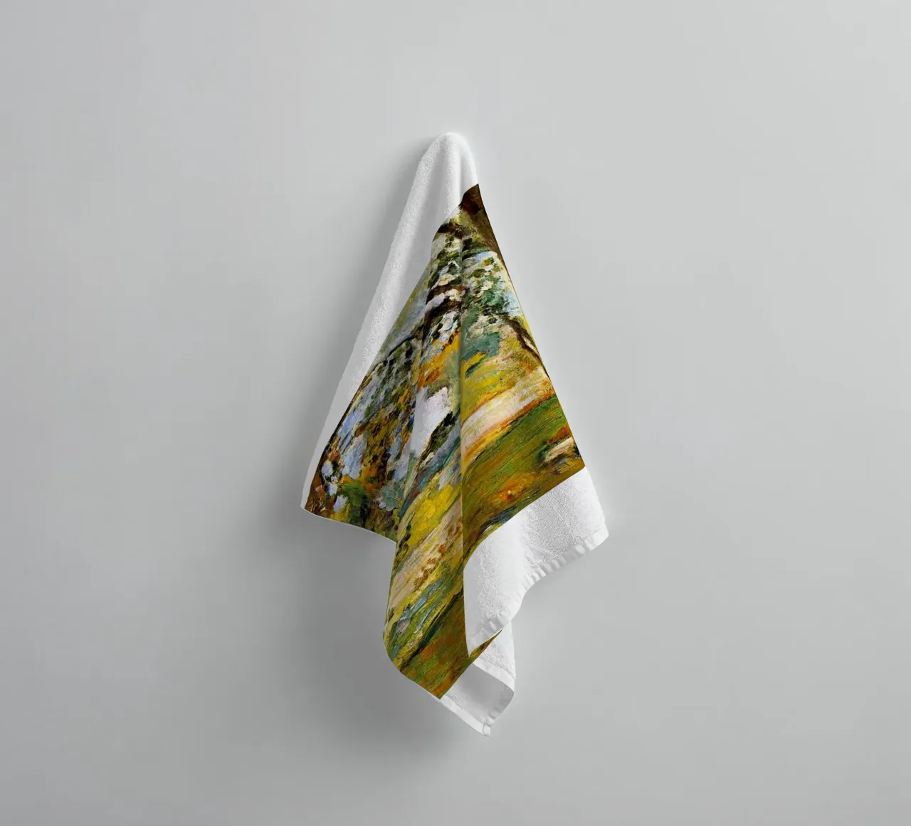 un luogo tranquillo e luminoso asciugamano da bagno da briyan shop