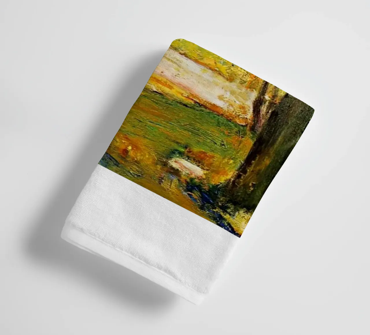 un luogo tranquillo e luminoso asciugamano da bagno da briyan shop