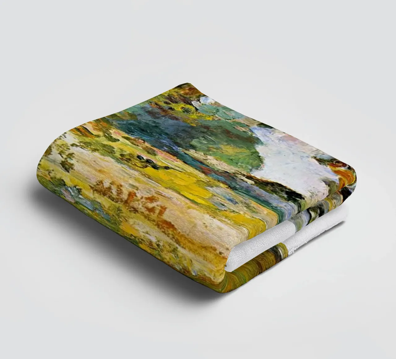 un luogo tranquillo e luminoso asciugamano da bagno da briyan shop