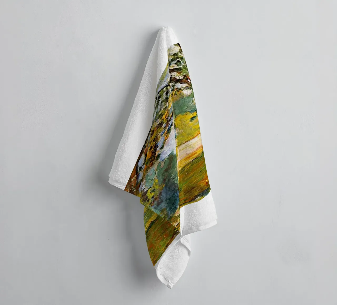 un luogo tranquillo e luminoso asciugamano da bagno da briyan shop