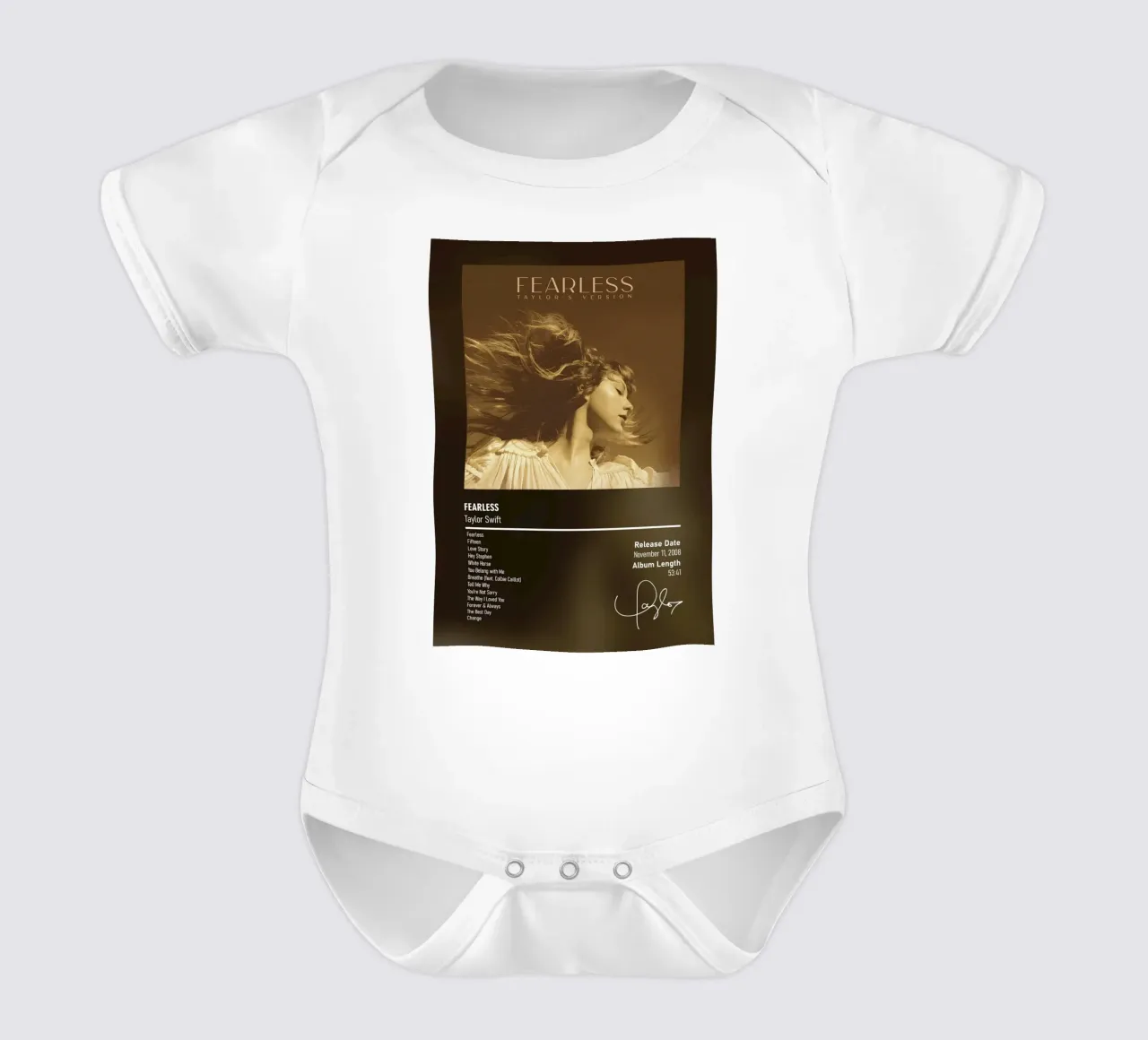 Fearless By Taylor Swift short-sleeve baby romper by DGUnder