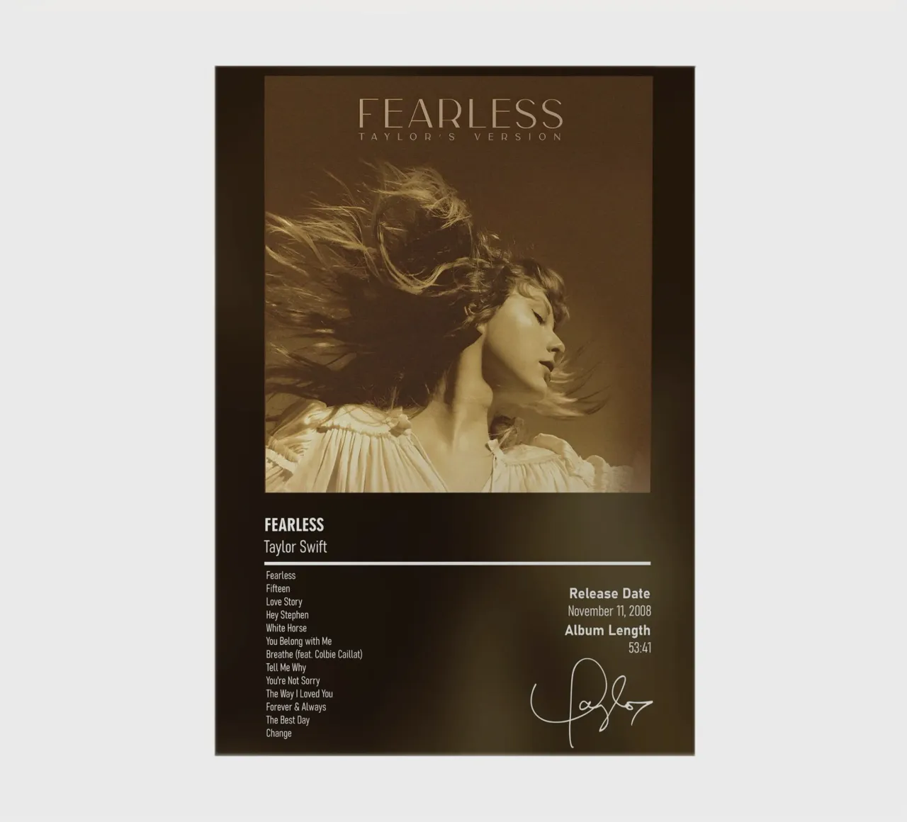 Fearless By Taylor Swift carnet de notes de DGUnder