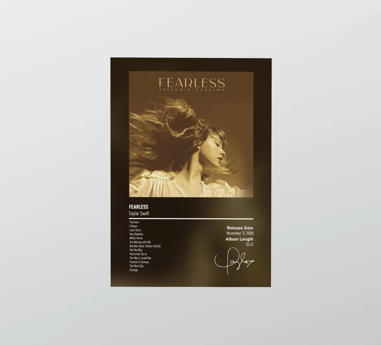 Fearless By Taylor Swift pegatina de DGUnder