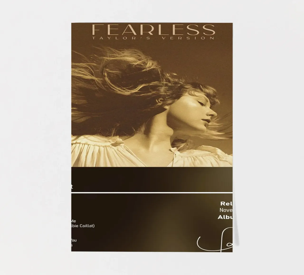 Fearless By Taylor Swift foglio adesivo da DGUnder