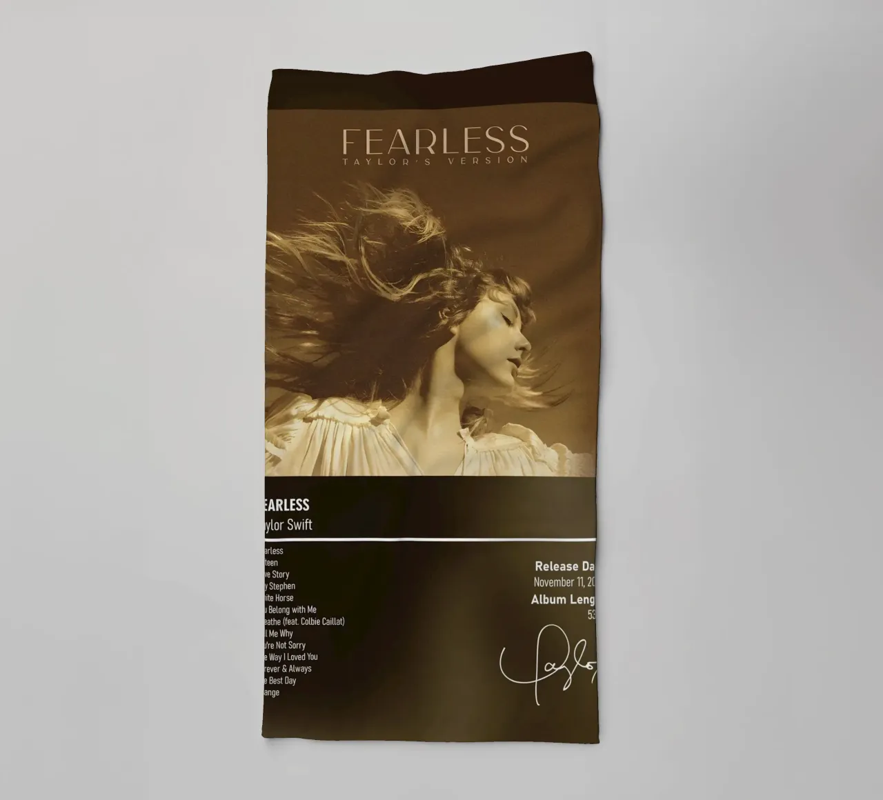Fearless By Taylor Swift towel by DGUnder