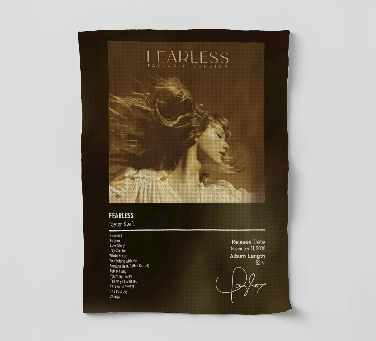 Fearless By Taylor Swift torchon de DGUnder