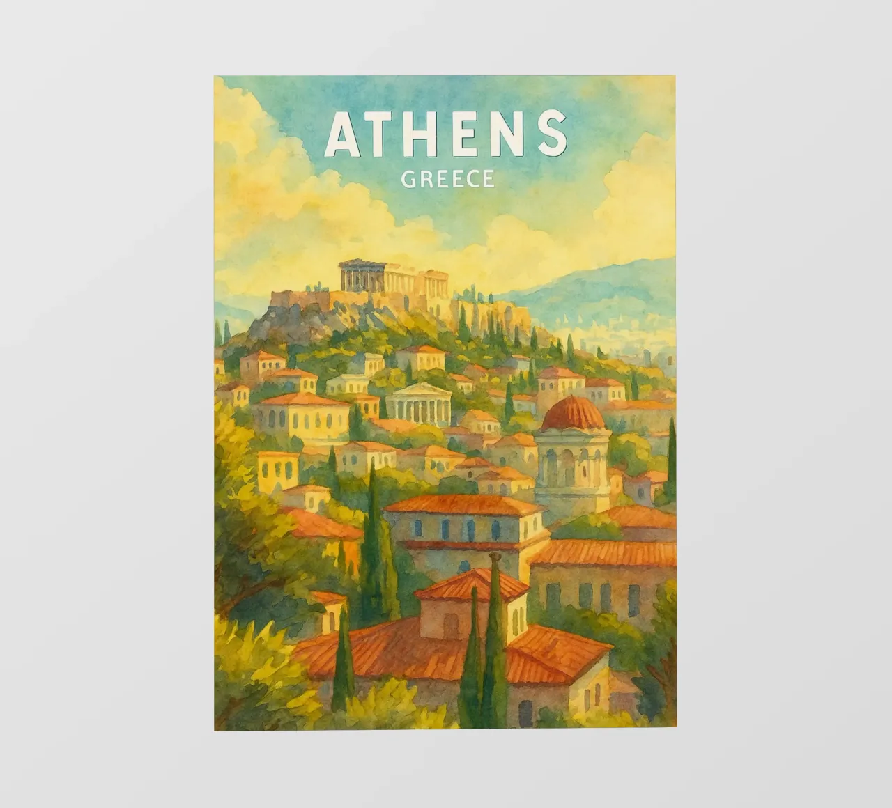 Atene, Grecia Immaginazione pittorica pellicola backlit da onestar