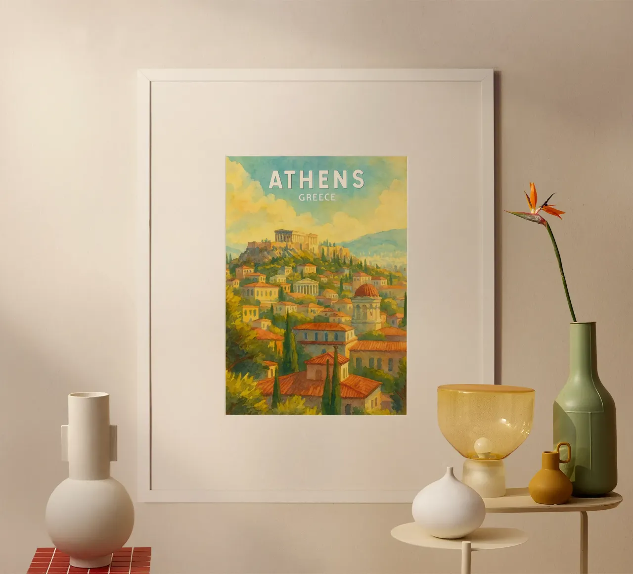 Athènes, Grèce Peindre l'imagination poster de onestar