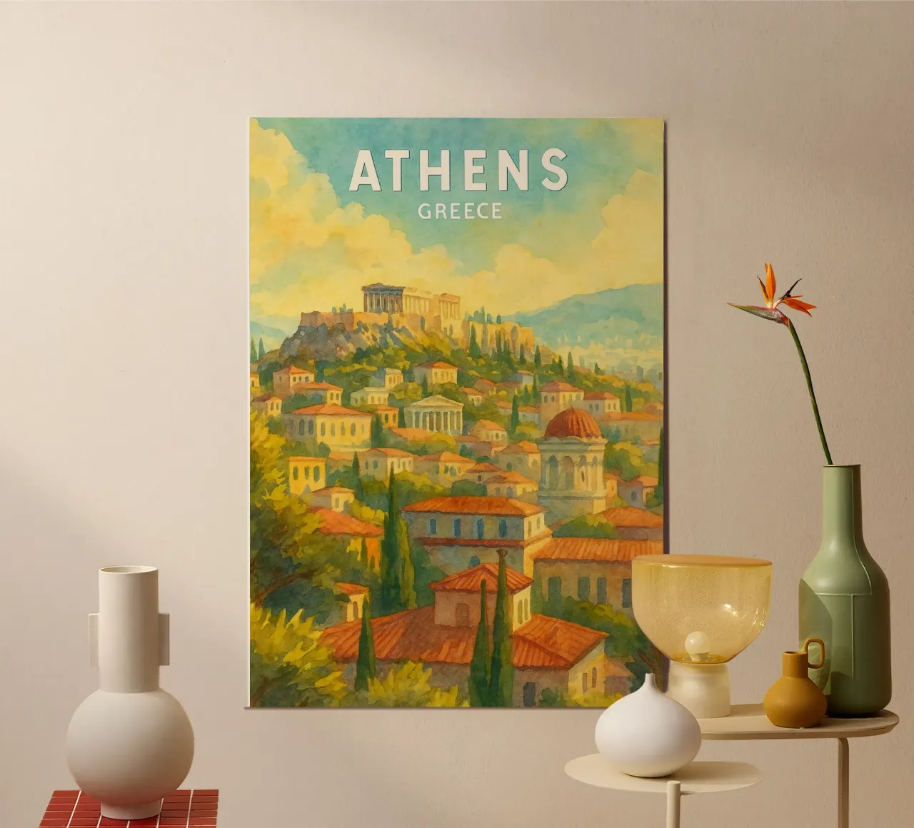 Athènes, Grèce Peindre l'imagination poster de onestar