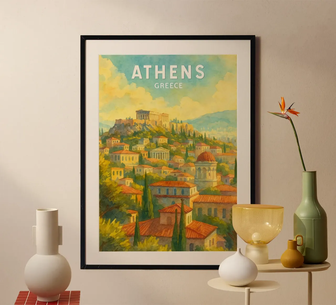 Athènes, Grèce Peindre l'imagination poster de onestar