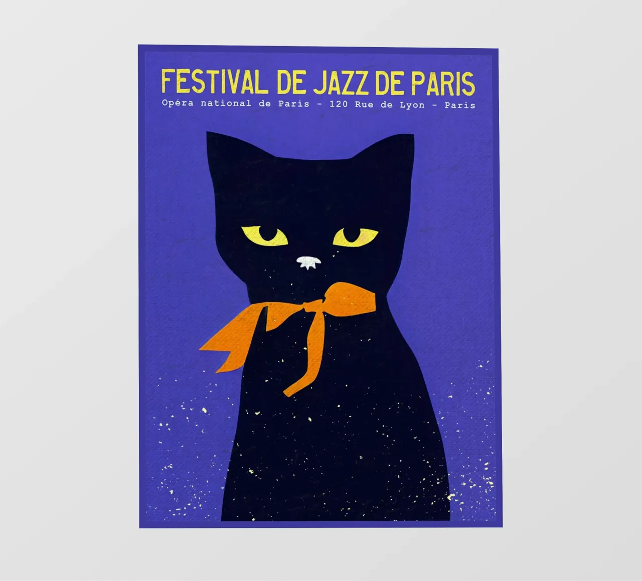 Retro Jazz Festival Cat pellicola backlit da VintagePoster