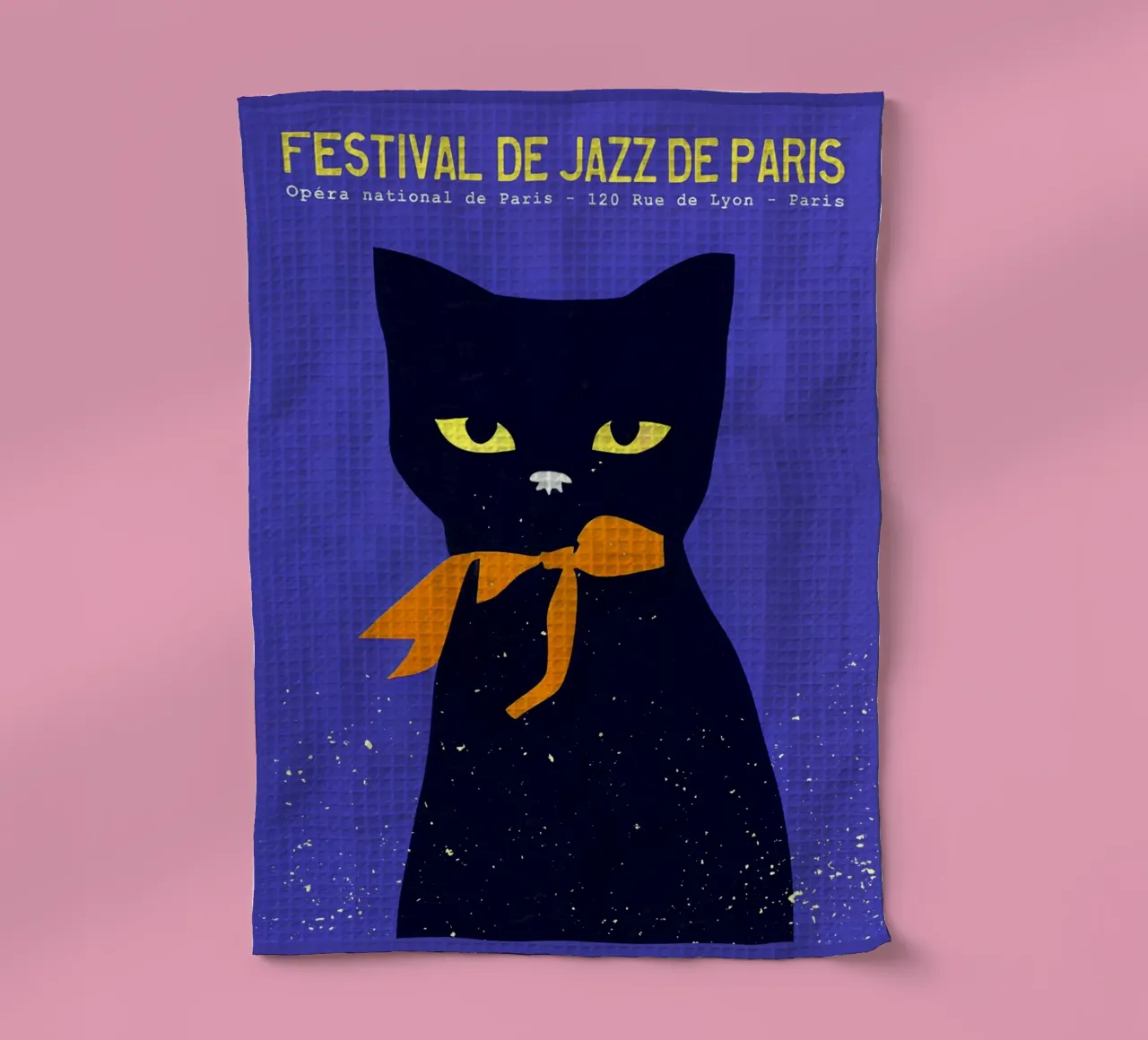 Retro Jazz Festival Cat canovaccio da cucina da VintagePoster
