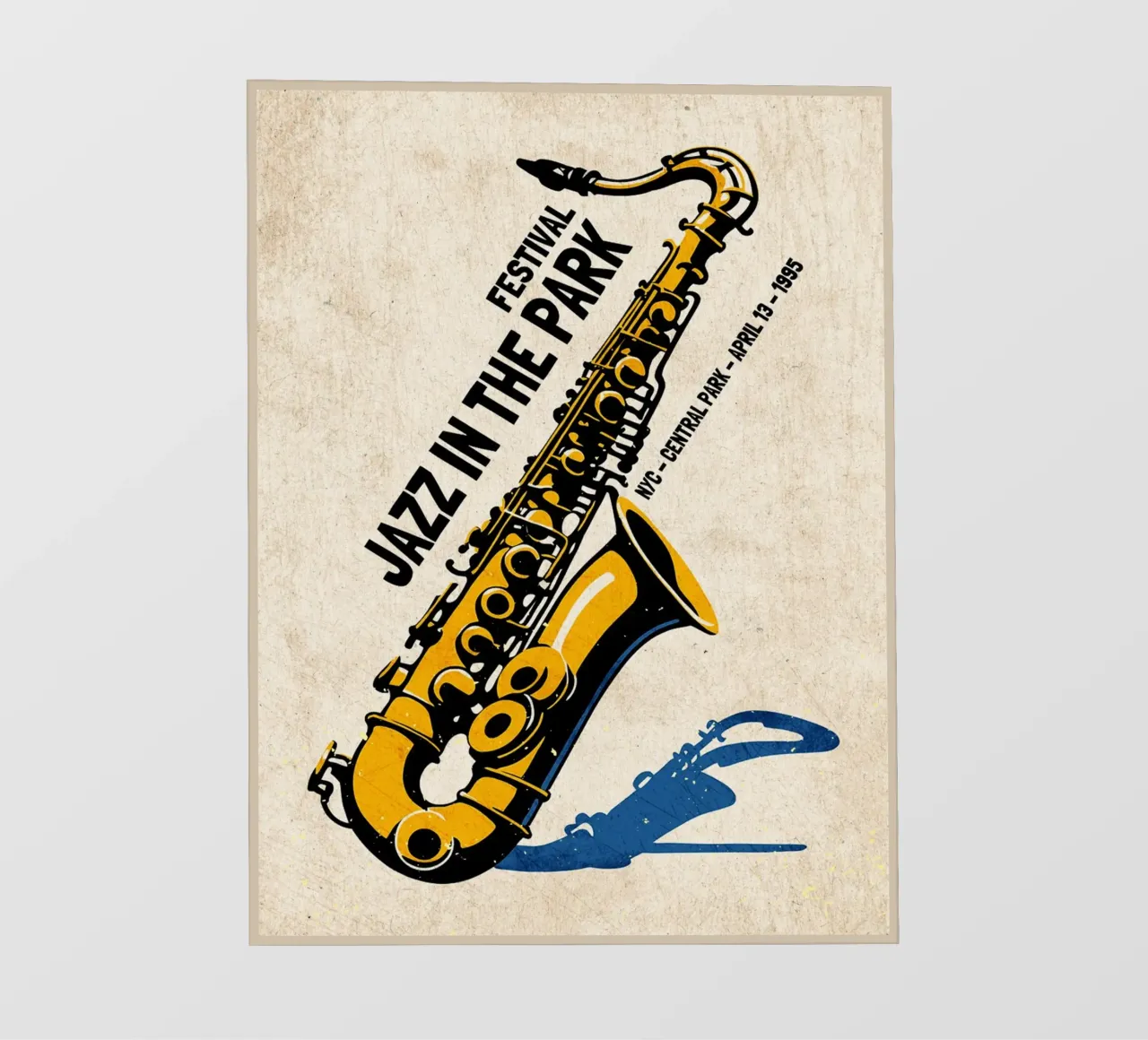 Poster per sassofono jazz di New York telo in pvc da VintagePoster