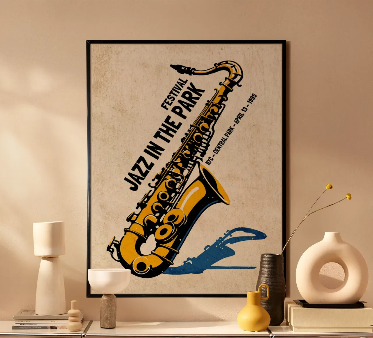 Poster per sassofono jazz di New York carta hahnemühle da VintagePoster