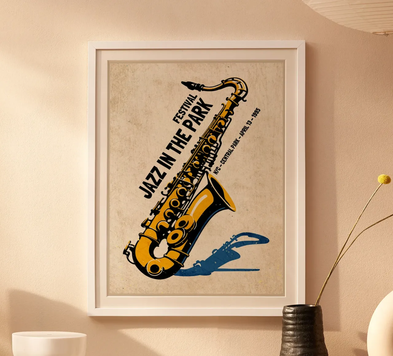 Poster per sassofono jazz di New York carta hahnemühle da VintagePoster