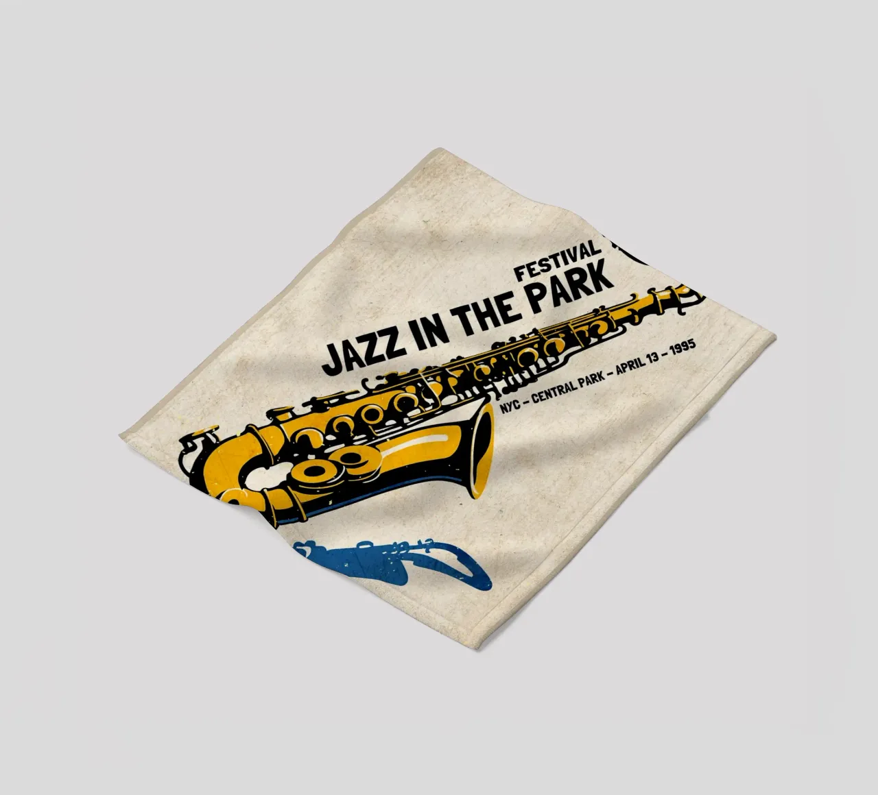 Poster per sassofono jazz di New York coperta in pile da VintagePoster