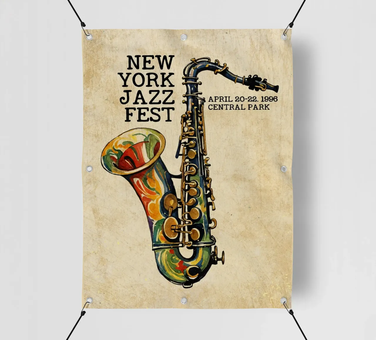 Manifesto del Jazz di New York del 1996 telo in pvc da VintagePoster