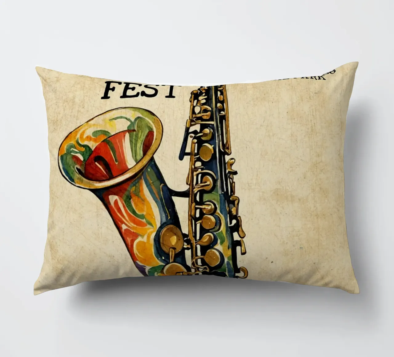 Manifesto del Jazz di New York del 1996 cuscino da VintagePoster