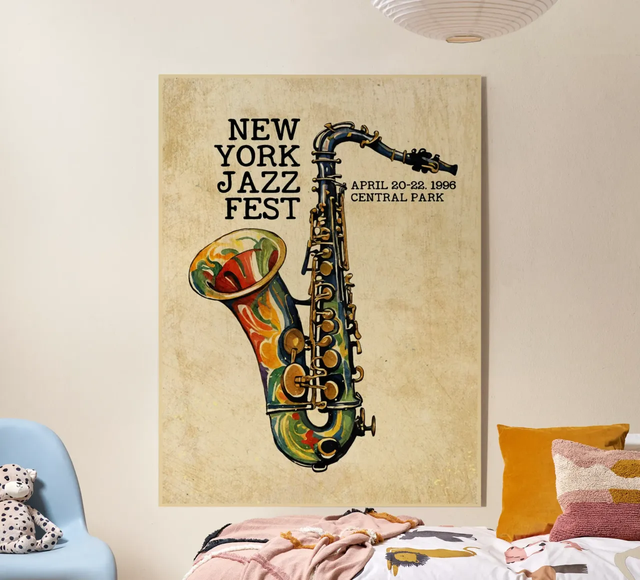 Manifesto del Jazz di New York del 1996 plexiglass da VintagePoster
