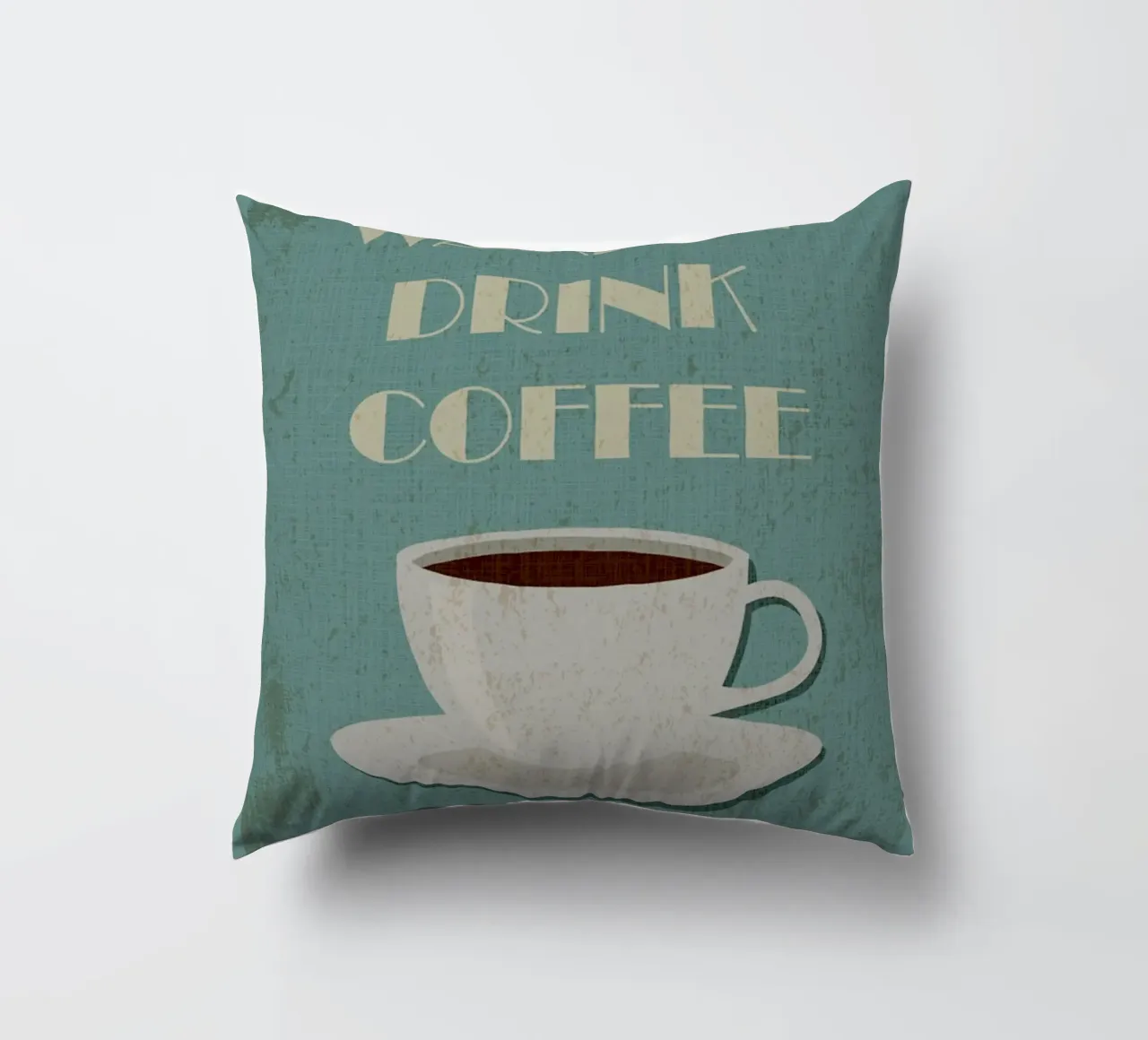 Svegliarsi e bere caffè cuscino da Food And Kitchen