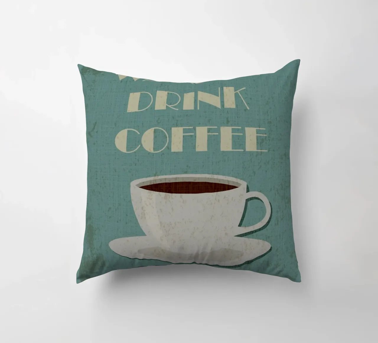 Svegliarsi e bere caffè cuscino da Food And Kitchen