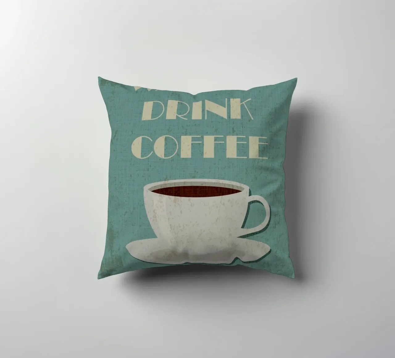 Svegliarsi e bere caffè cuscino da Food And Kitchen