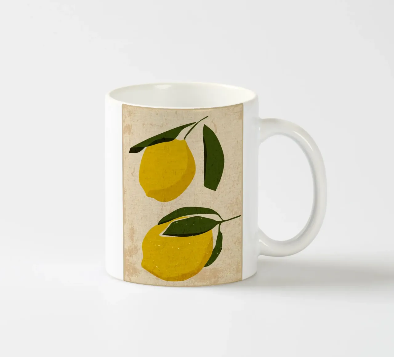 Due limoni con foglie tazza in ceramica da Food And Kitchen