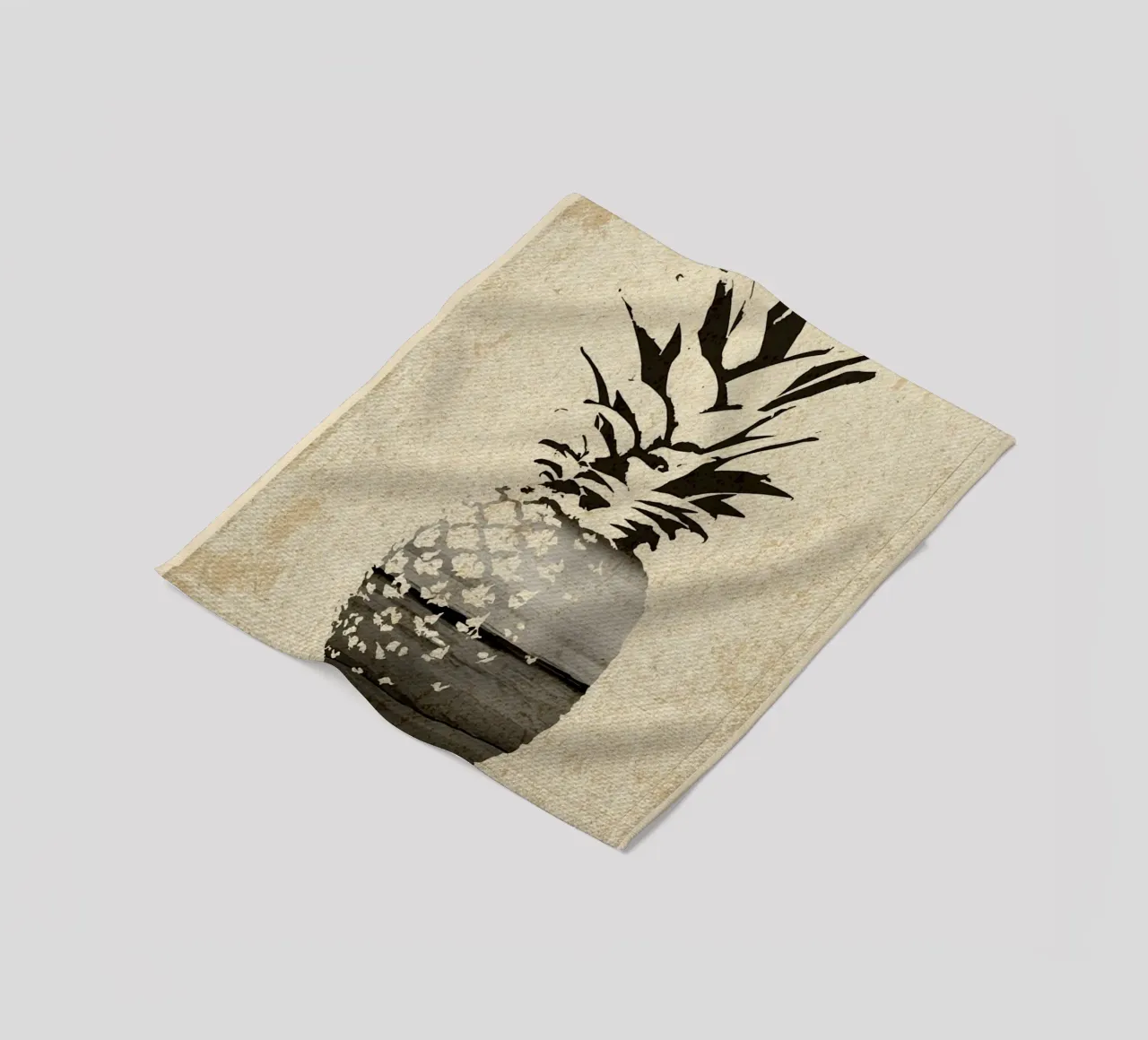 Silhouette di spiaggia con ananas coperta in pile da Food And Kitchen