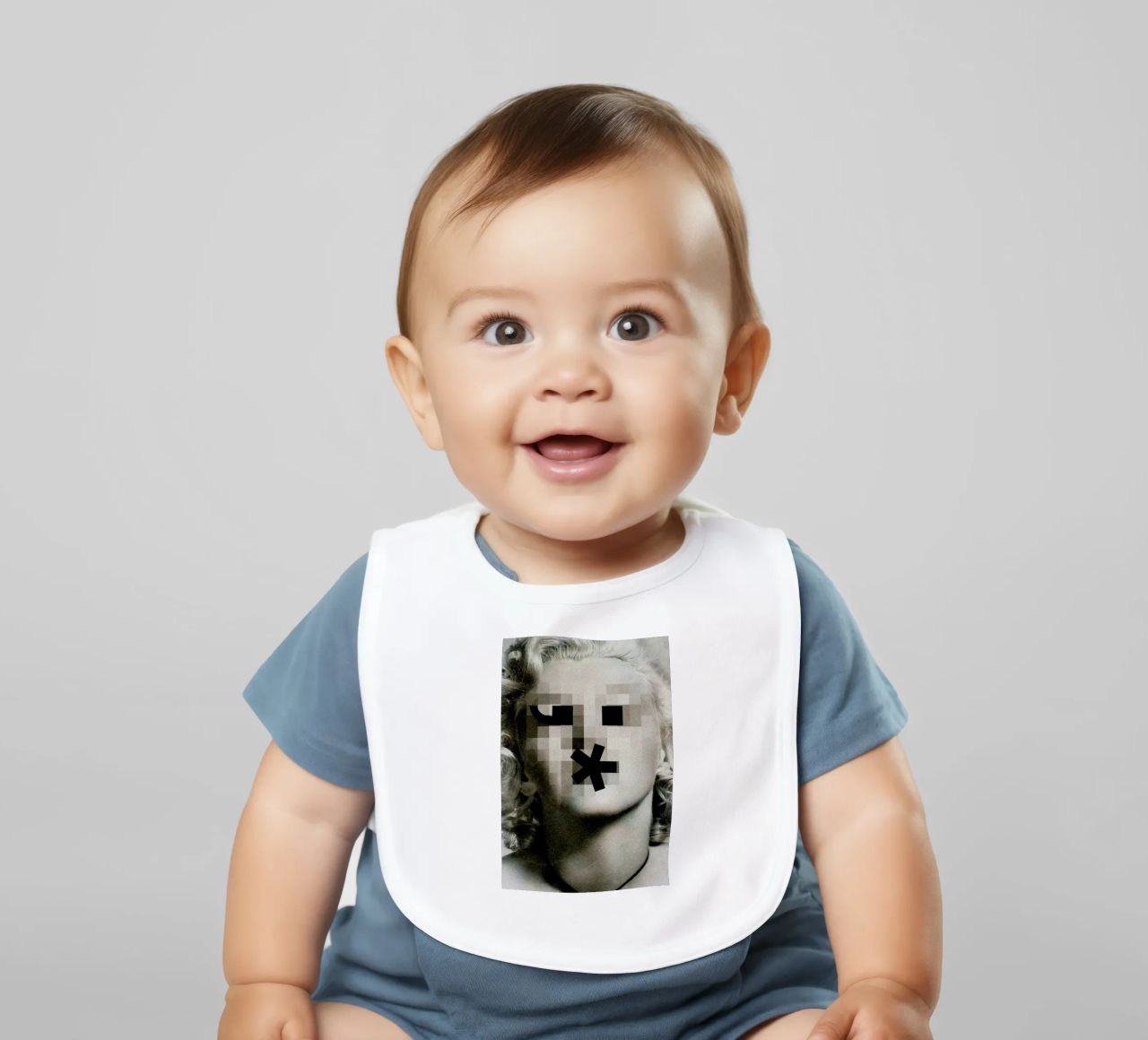 Retro Pop Emoticons Marilyn Babylätzchen von Butcher Billy