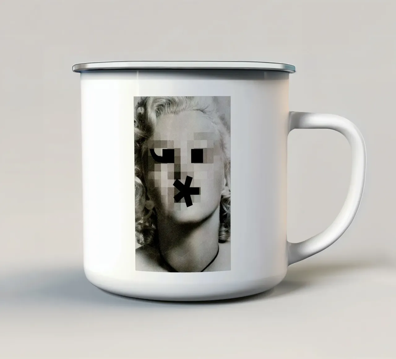 Retro Pop Emoticons Marilyn tazza in smalto da Butcher Billy