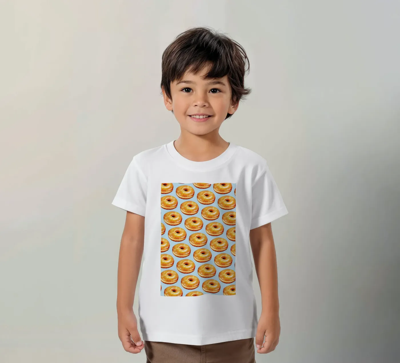 Glazed Doughnut Pattern Kinder T-Shirt von Kelly Gilleran
