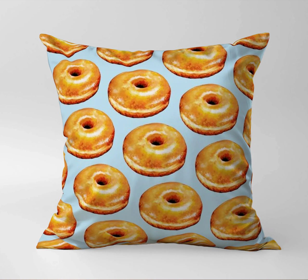 Glazed Doughnut Pattern cuscino da Kelly Gilleran