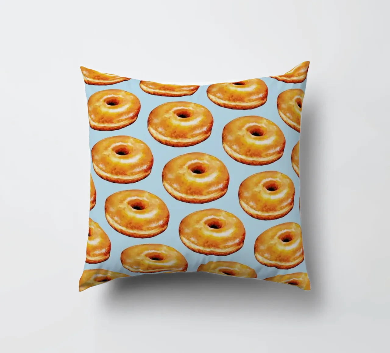 Glazed Doughnut Pattern cuscino da Kelly Gilleran