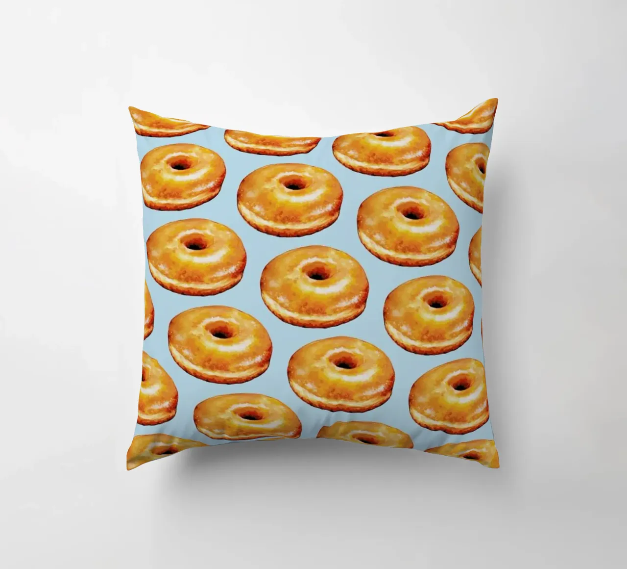 Glazed Doughnut Pattern cuscino da Kelly Gilleran