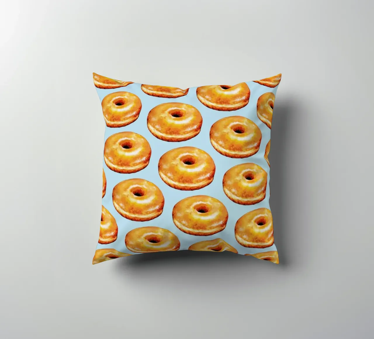 Glazed Doughnut Pattern cuscino da Kelly Gilleran