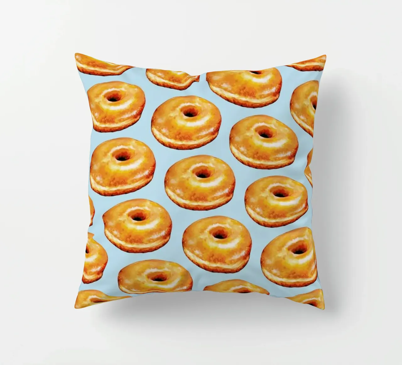 Glazed Doughnut Pattern cuscino da Kelly Gilleran