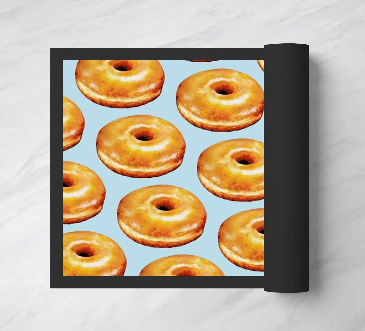 Glazed Doughnut Pattern Fußmatte von Kelly Gilleran