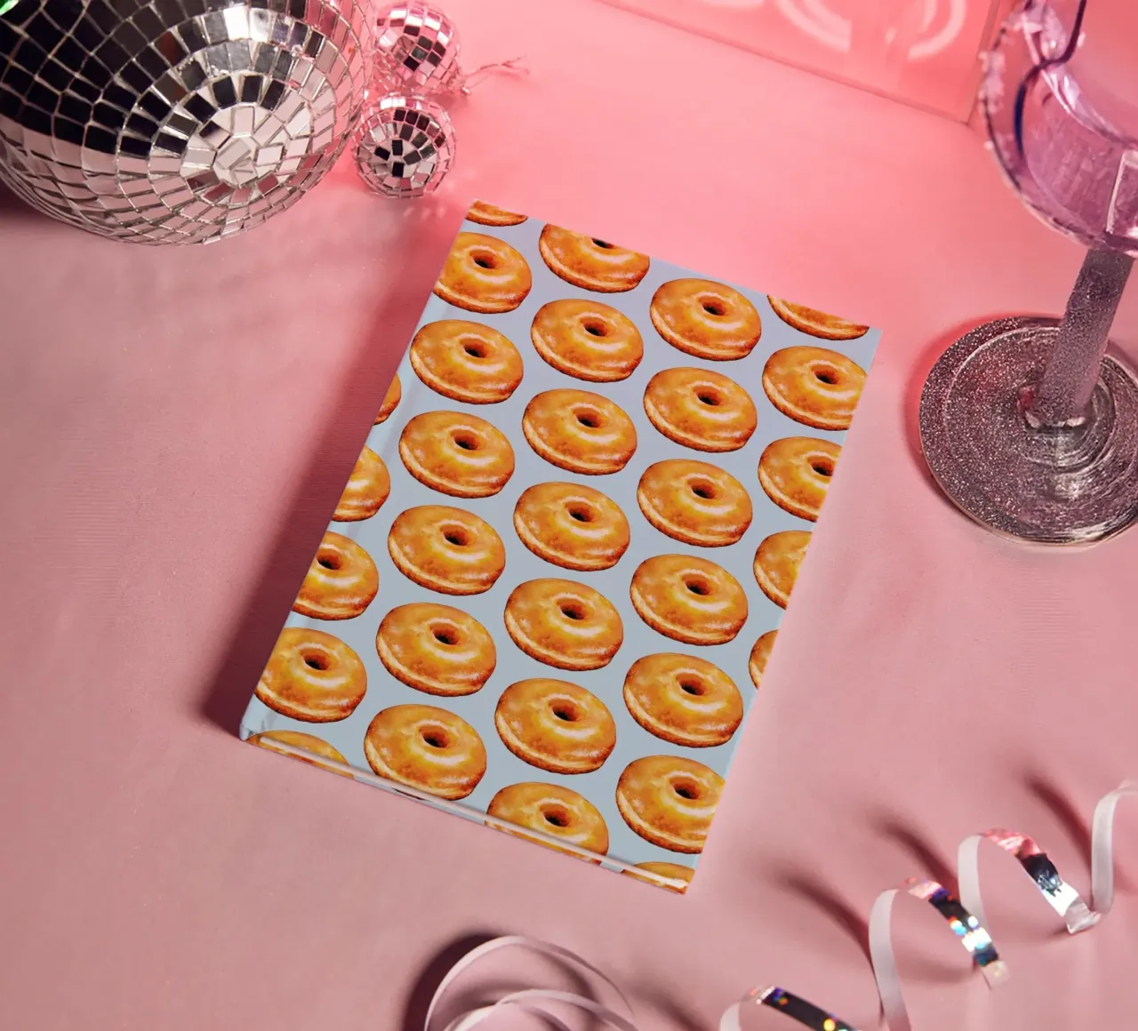 Glazed Doughnut Pattern notebook by Kelly Gilleran