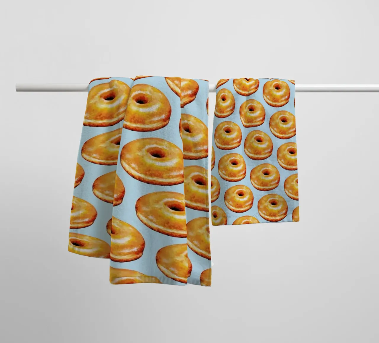 Glazed Doughnut Pattern towel by Kelly Gilleran