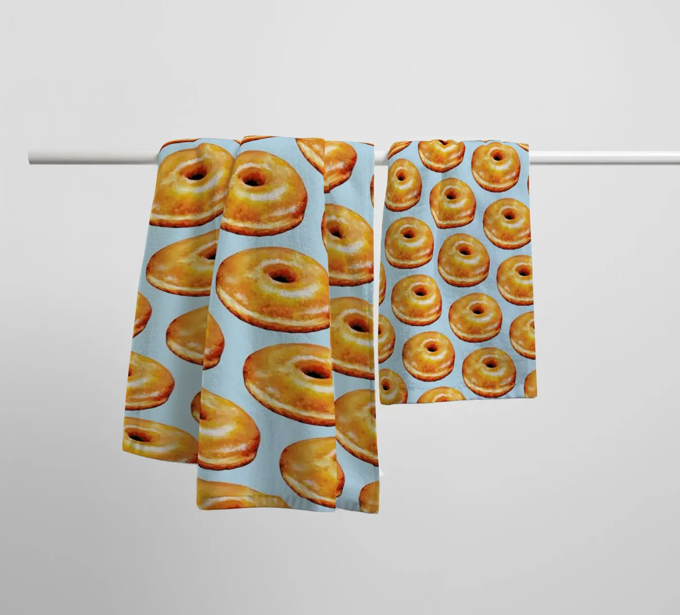 Glazed Doughnut Pattern towel by Kelly Gilleran