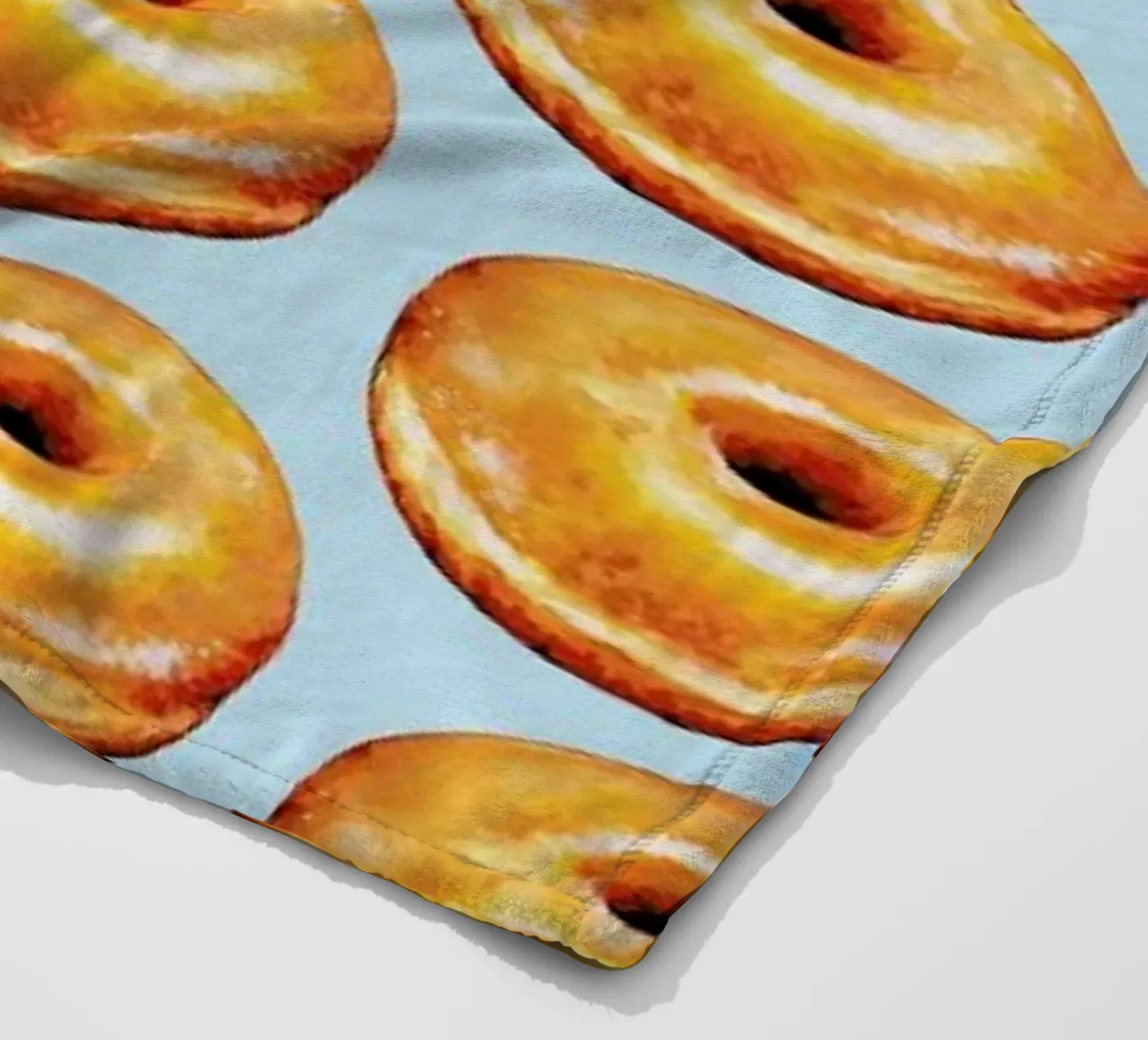 Glazed Doughnut Pattern fleecedeken van Kelly Gilleran