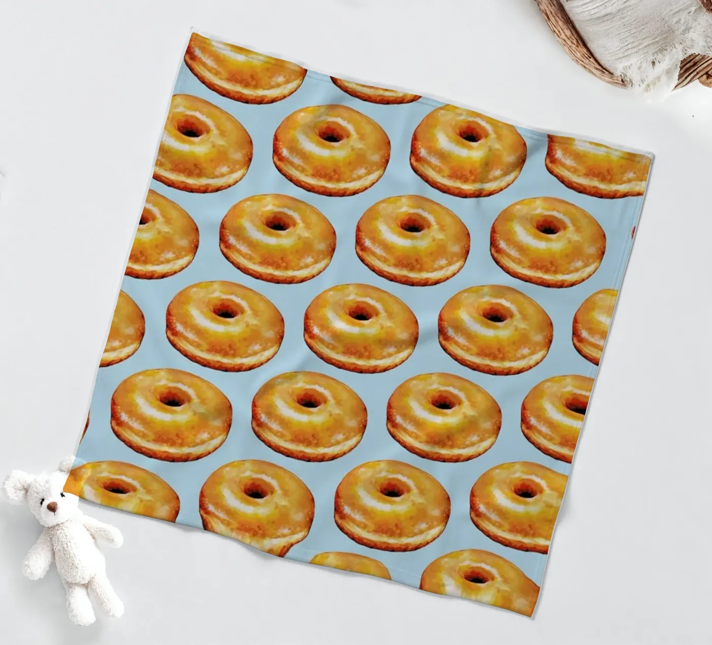 Glazed Doughnut Pattern fleecedeken van Kelly Gilleran