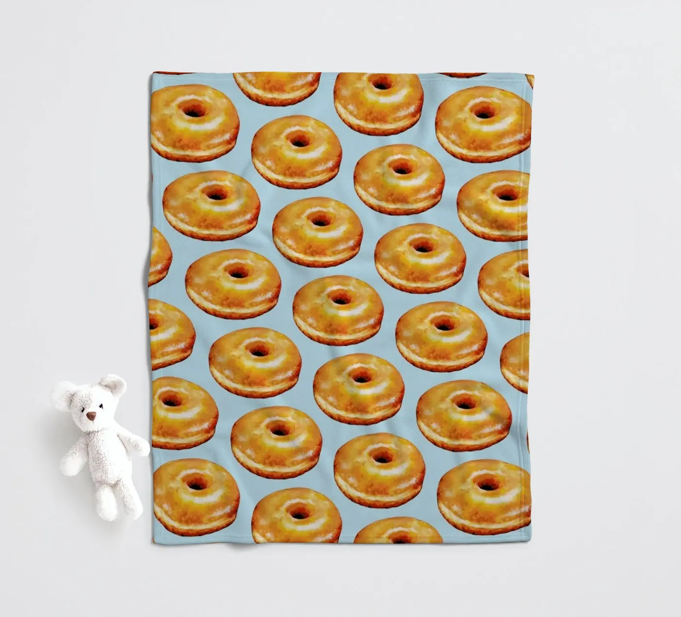 Glazed Doughnut Pattern fleecedeken van Kelly Gilleran