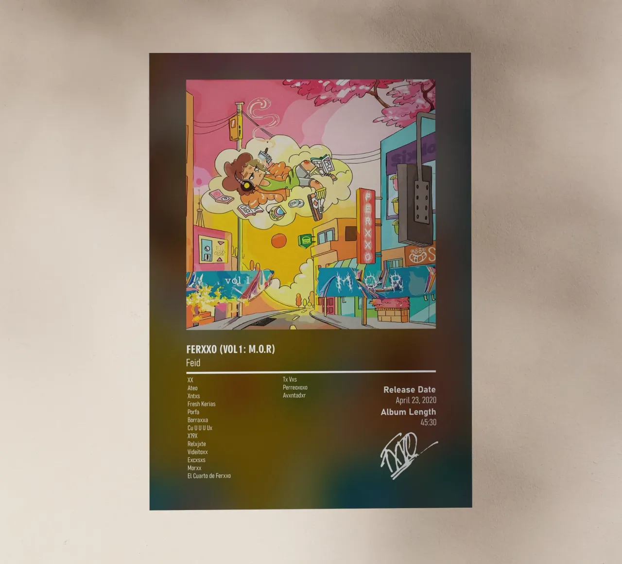 FERXXO (Vol 1 M.O.R) (2020) Feid backlit folie van DGUnder
