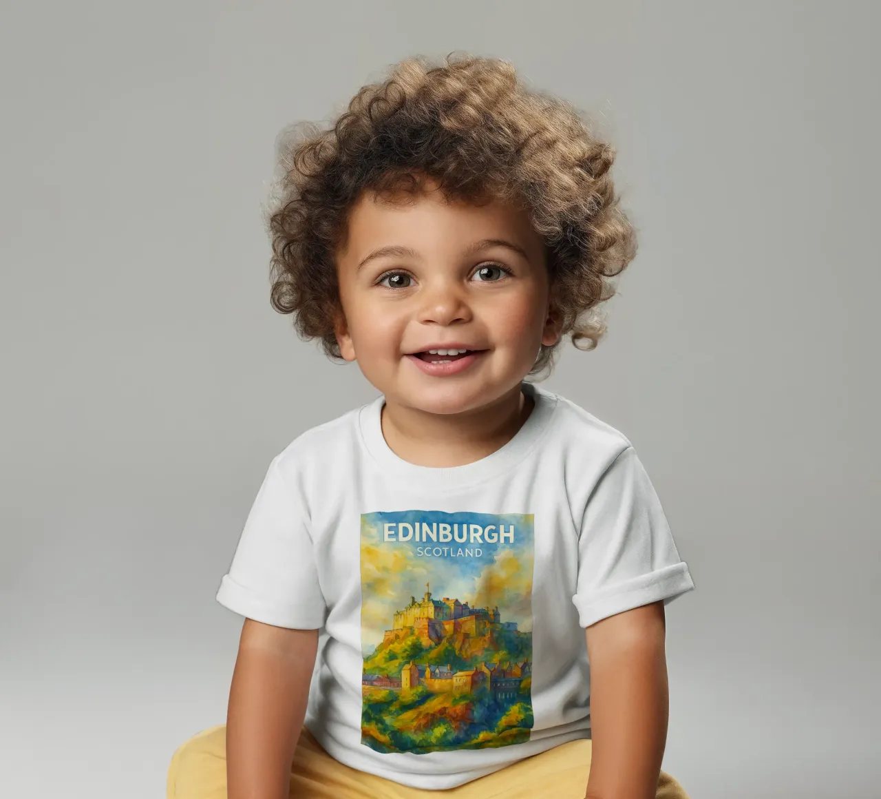 Edinburgh, Scotland Painting Imagination baby t-shirt by onestar