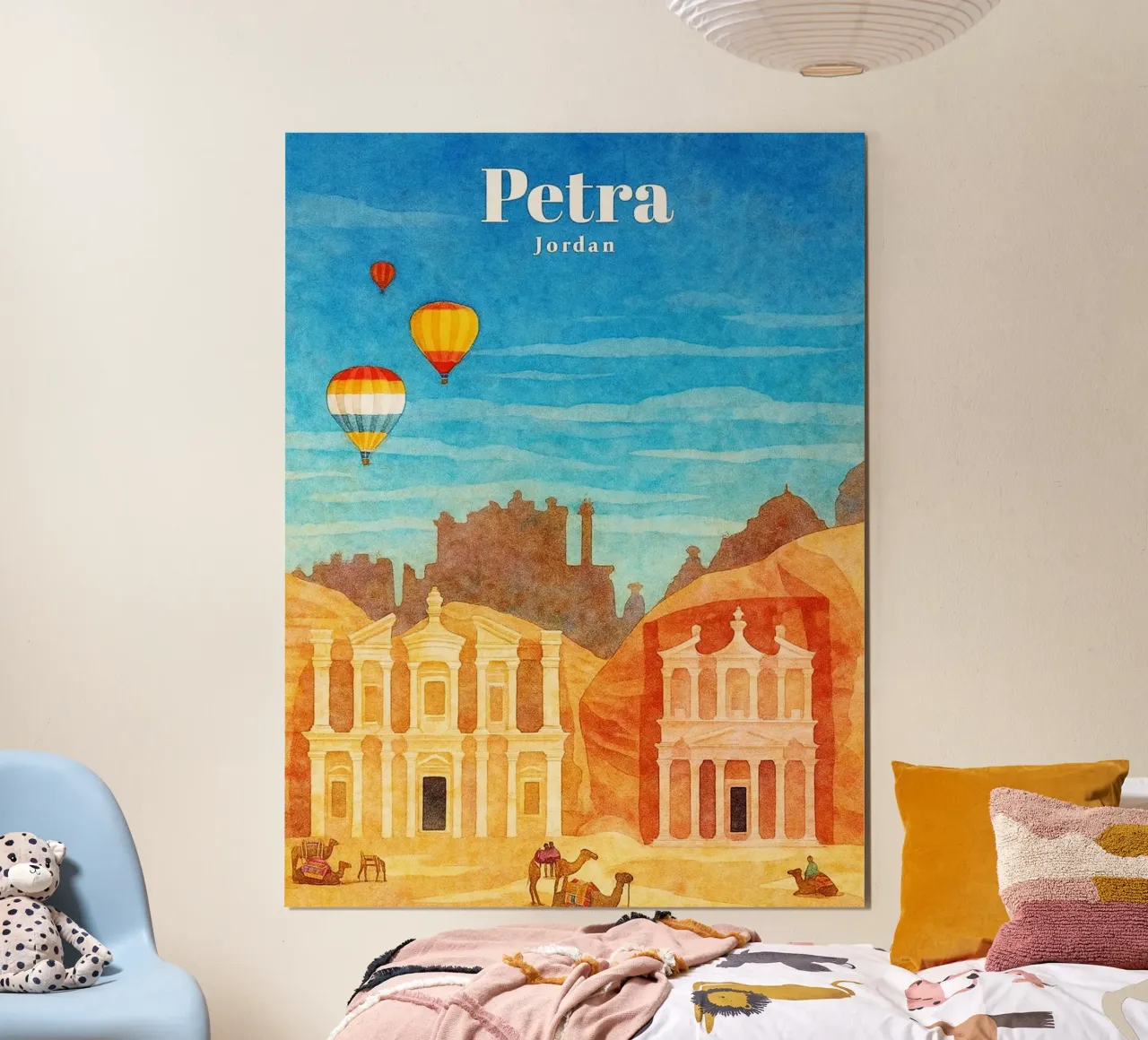 Petra, Giordania Dipingere l'immaginazione poster con telaio in legno da onestar