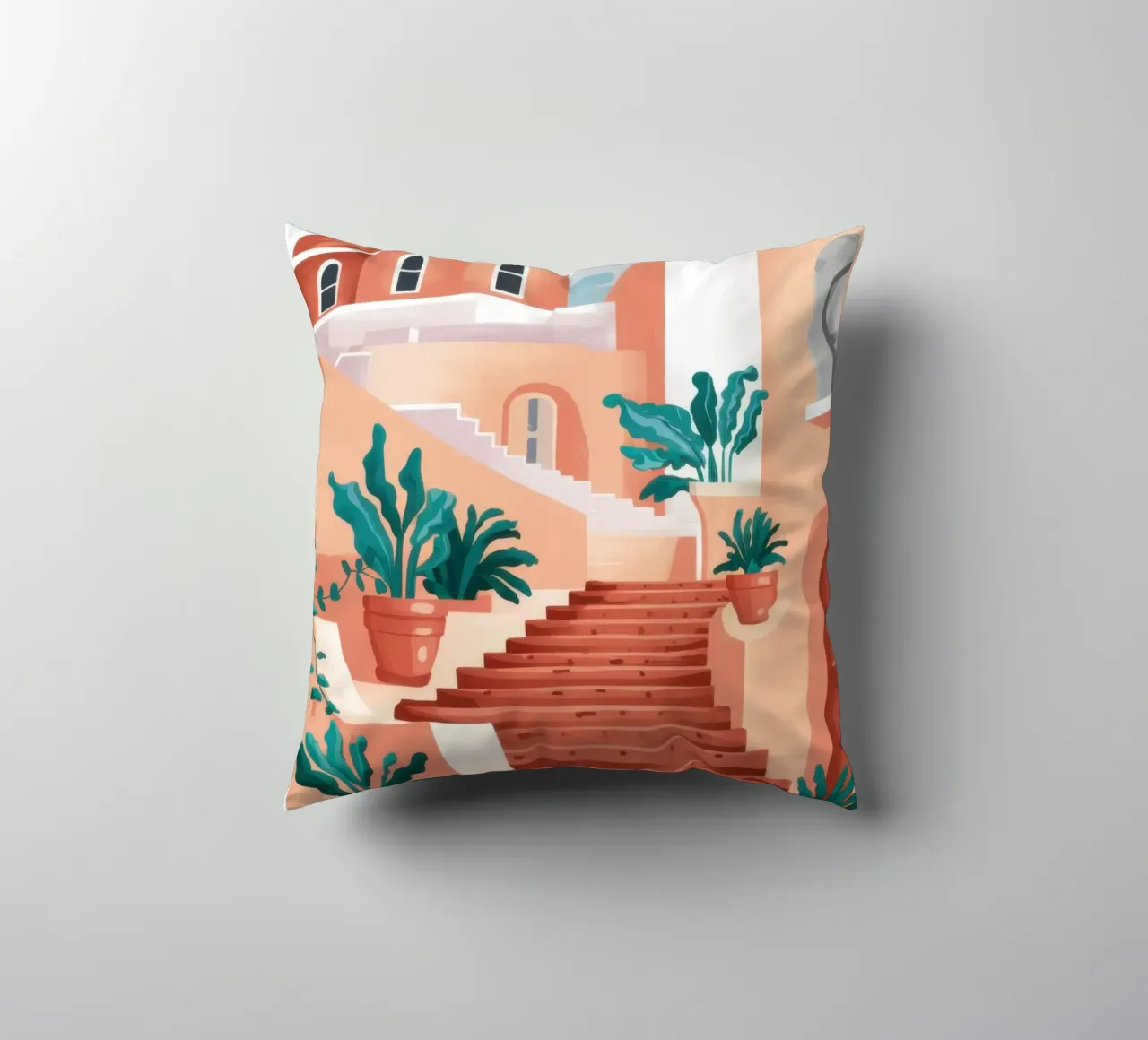 Terracotta Step Ascent cuscino da Monuments Fire
