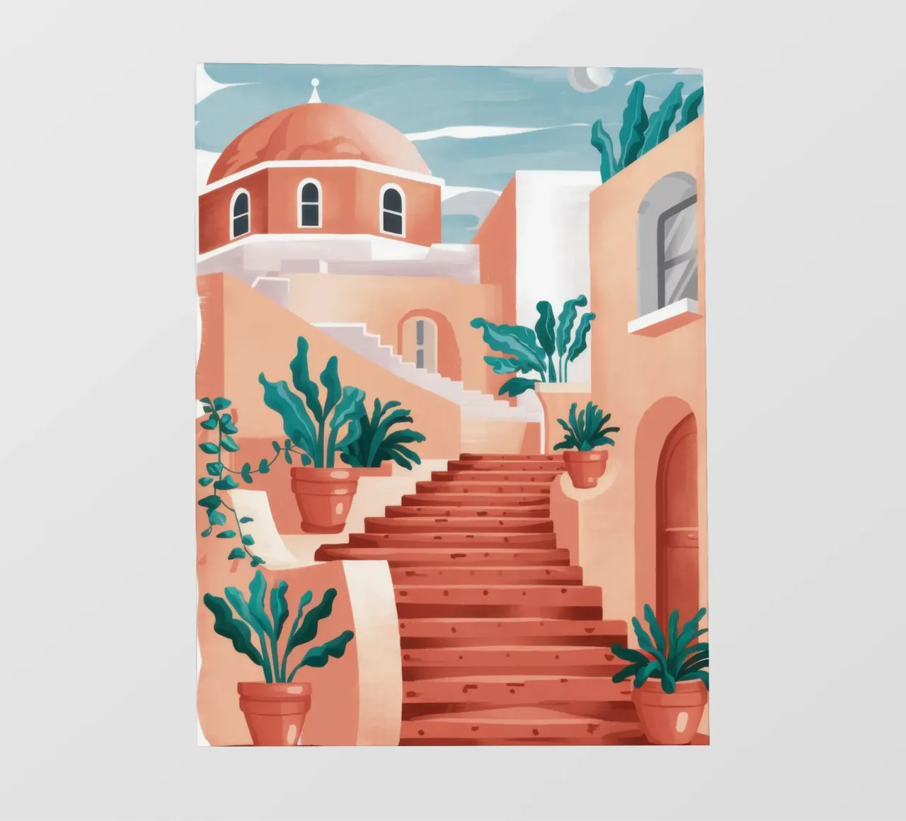 Terracotta Step Ascent pellicola backlit da Monuments Fire