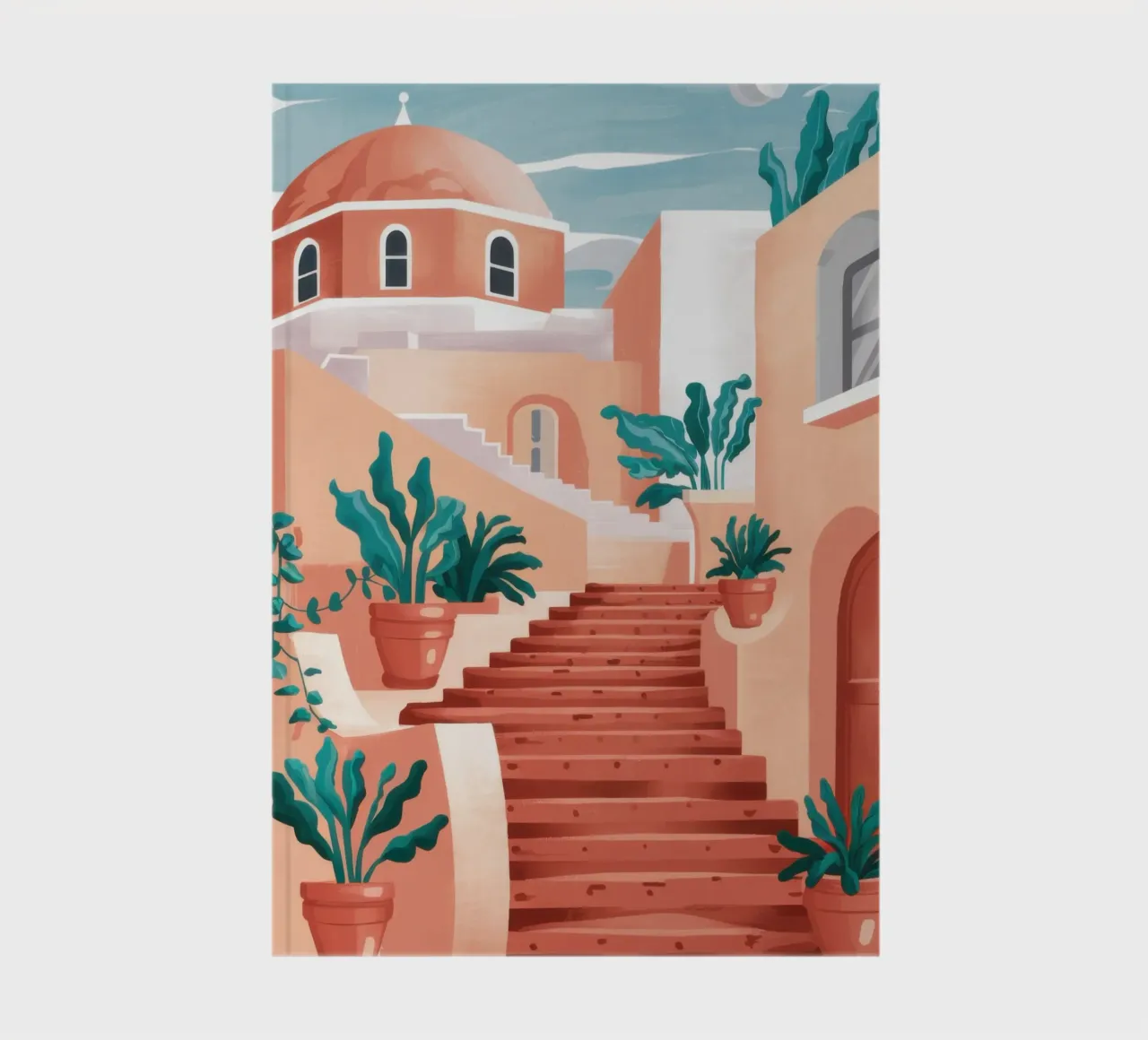 Terracotta Step Ascent notebook by Monuments Fire